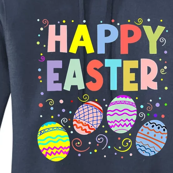 Happy Easter Day Bunny Egg Hunting Spring Christian Holiday Gift Women's Pullover Hoodie