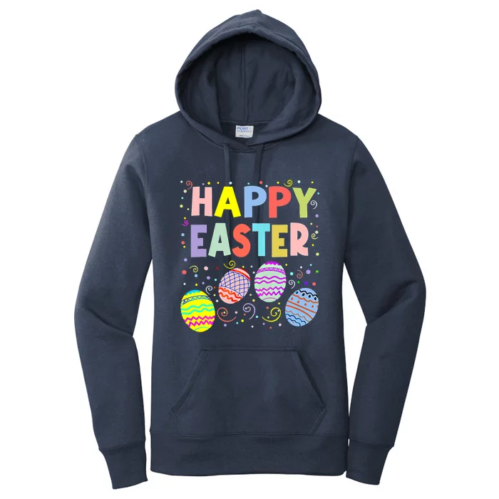 Happy Easter Day Bunny Egg Hunting Spring Christian Holiday Gift Women's Pullover Hoodie