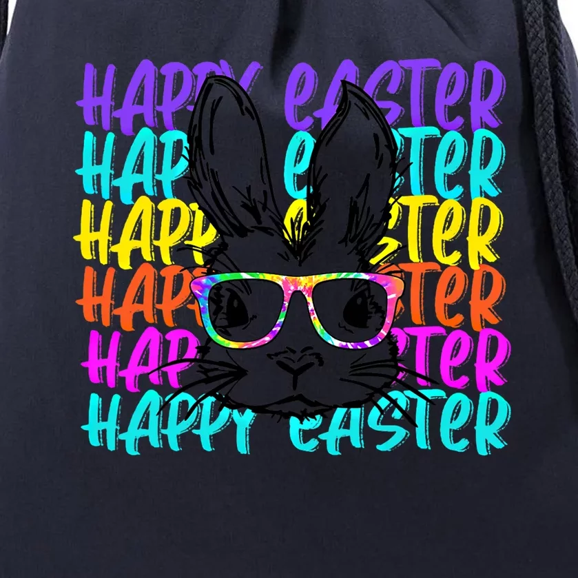 Happy Easter Day Bunny Glasses Cute Rabbit Gift Drawstring Bag