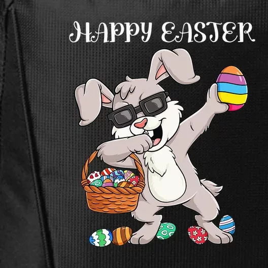 Happy Easter Day Dabbing Rabbit Eggs City Backpack