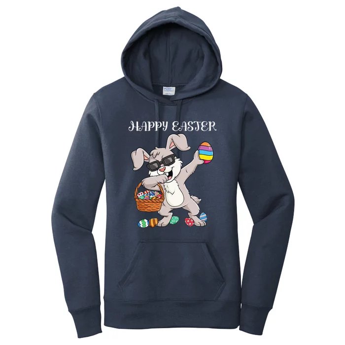 Happy Easter Day Dabbing Rabbit Eggs Women's Pullover Hoodie