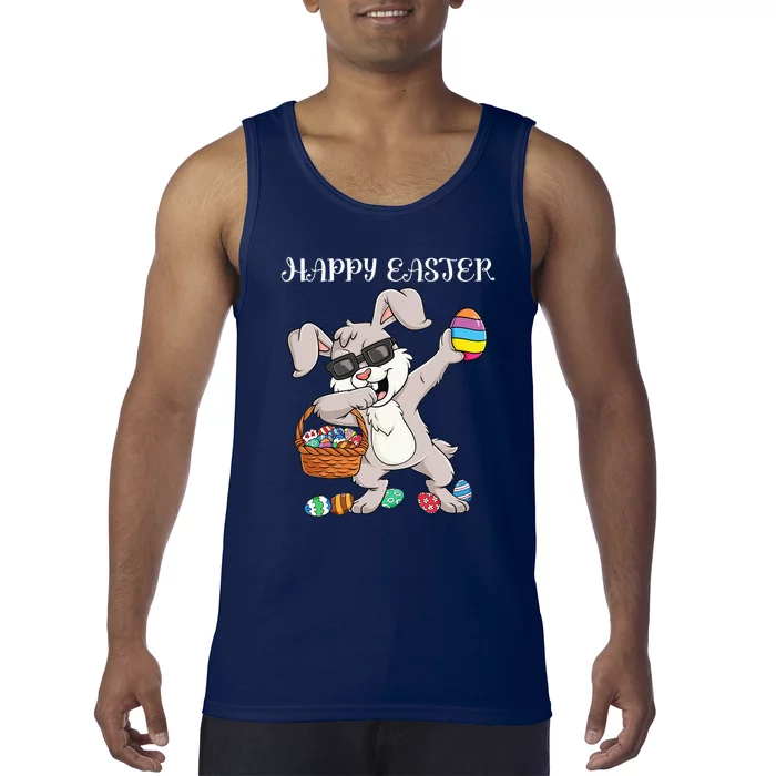 Happy Easter Day Dabbing Rabbit Eggs Tank Top