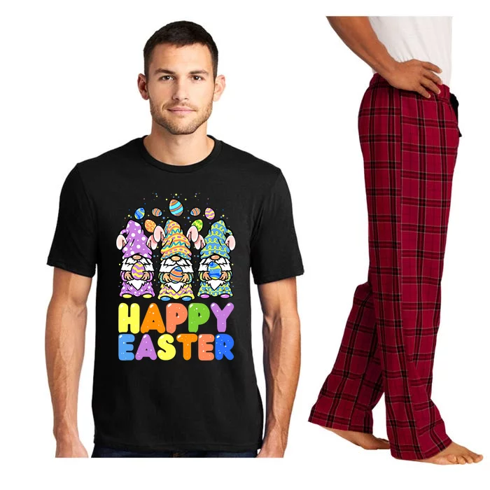 Happy Easter Day Bunny Gnome Easter Egg Hunting Spring Gnome Meaningful Gift Pajama Set