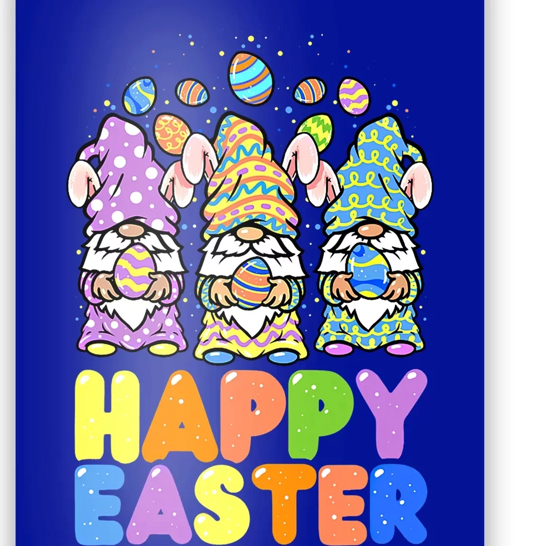 Happy Easter Day Bunny Gnome Easter Egg Hunting Spring Gnome Meaningful Gift Poster