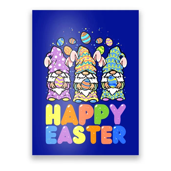 Happy Easter Day Bunny Gnome Easter Egg Hunting Spring Gnome Meaningful Gift Poster