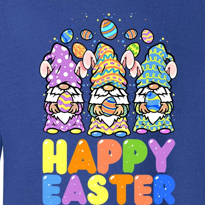 Happy Easter Day Bunny Gnome Easter Egg Hunting Spring Gnome Meaningful Gift Toddler Sweatshirt