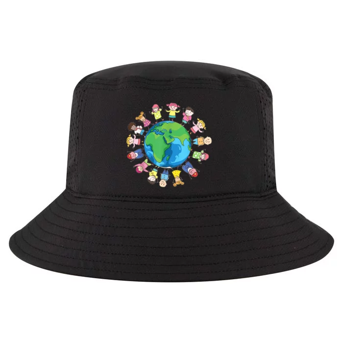 Happy Earth Day Children Around The World Cool Comfort Performance Bucket Hat