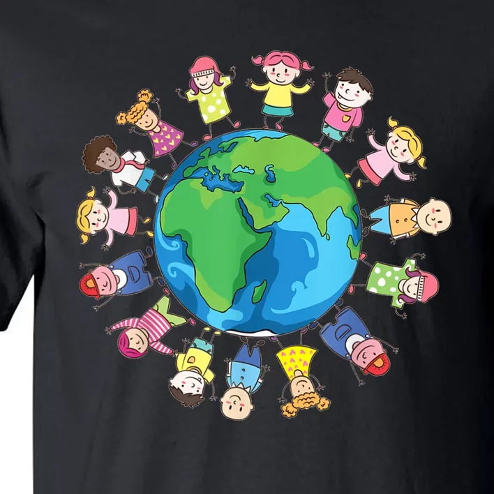 Happy Earth Day Children Around The World Tall T-Shirt