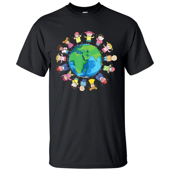 Happy Earth Day Children Around The World Tall T-Shirt