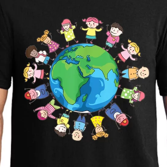 Happy Earth Day Children Around The World Pajama Set