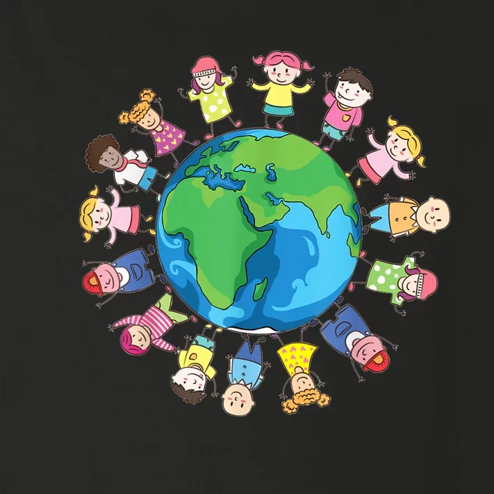 Happy Earth Day Children Around The World Toddler Long Sleeve Shirt