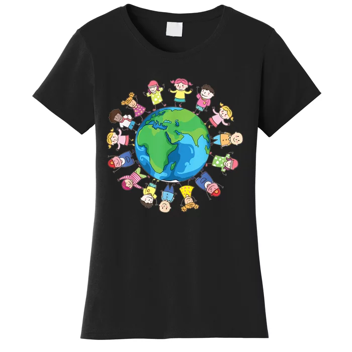 Happy Earth Day Children Around The World Women's T-Shirt