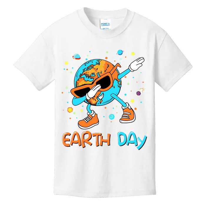 Happy Earth Day 2024 Funny Earth Day Boy Dab Kids T-Shirt