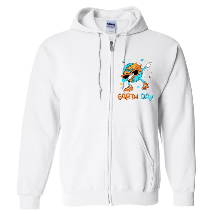 Happy Earth Day 2024 Funny Earth Day Boy Dab Full Zip Hoodie