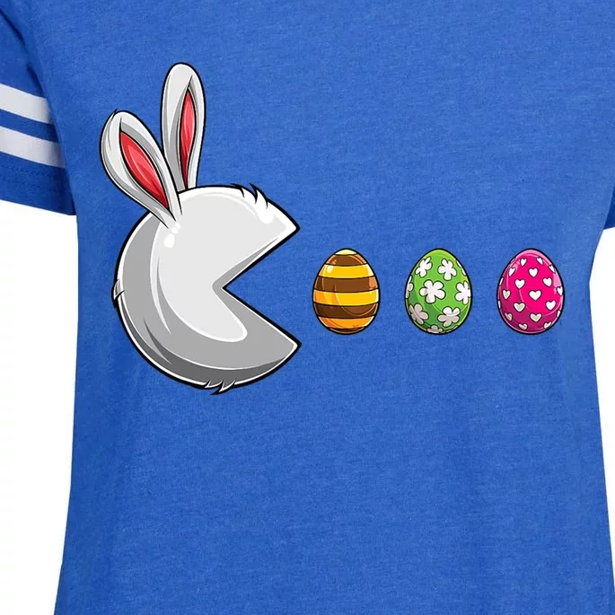 Happy Easter Day Bunny Egg Funny Easter Gift Enza Ladies Jersey Football T-Shirt