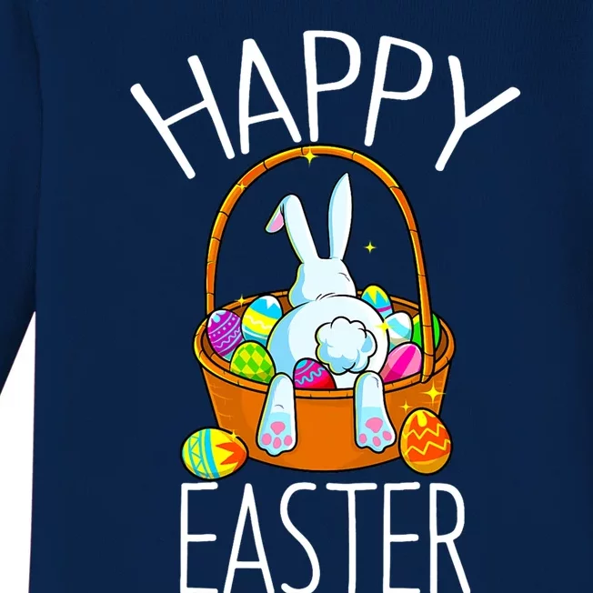 Happy Easter Day Bunny Egg Hunt Funny Gift Baby Long Sleeve Bodysuit