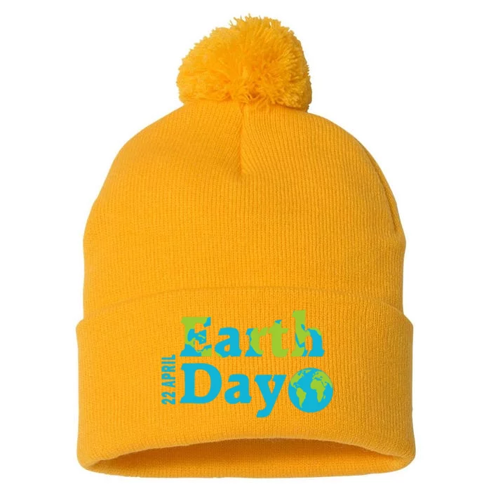 Happy Earth Day 2024 Funny Earth Day Boy Dab Pom Pom 12in Knit Beanie