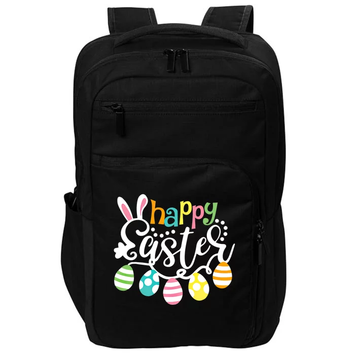 Happy Easter Day Easter Bunny Eggs Funny Gift Impact Tech Backpack