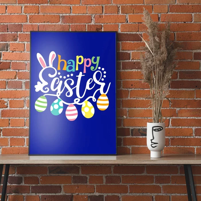 Happy Easter Day Easter Bunny Eggs Funny Gift Poster