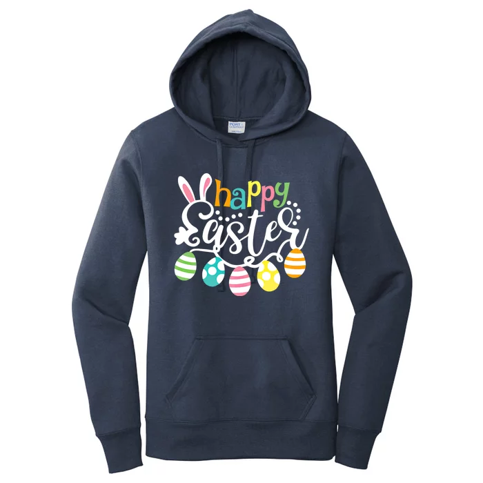 Happy Easter Day Easter Bunny Eggs Funny Gift Women's Pullover Hoodie