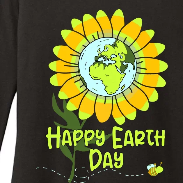 Happy Earth Day Every Day Sunflower Teachers Earth Day Womens CVC Long Sleeve Shirt