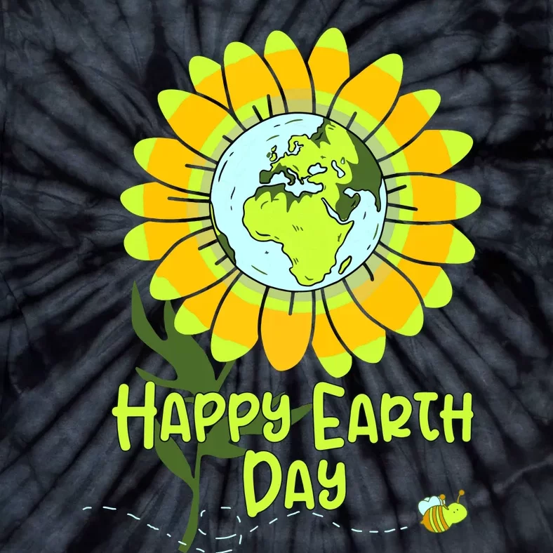 Happy Earth Day Every Day Sunflower Teachers Earth Day Tie-Dye T-Shirt