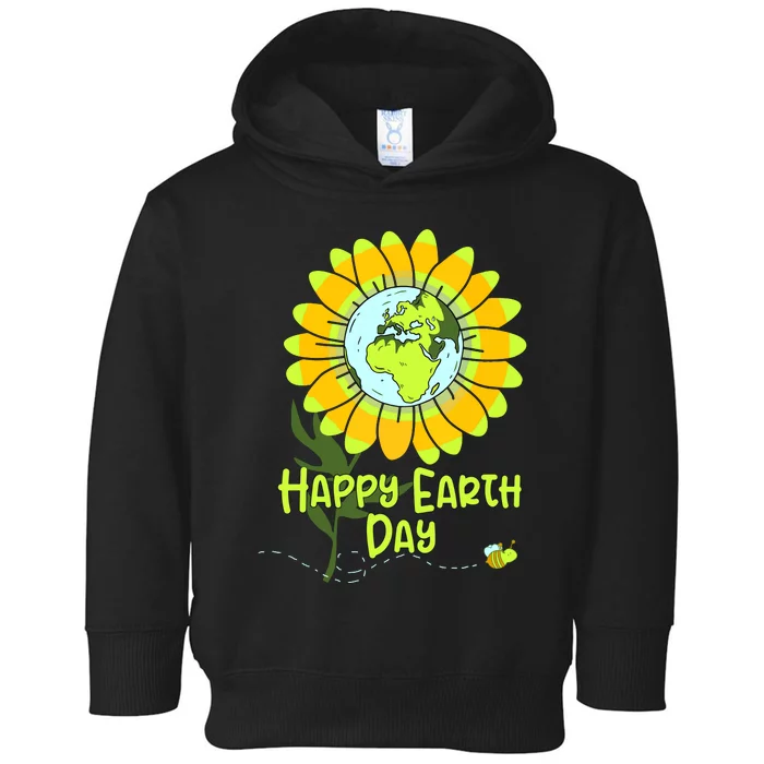 Happy Earth Day Every Day Sunflower Teachers Earth Day Toddler Hoodie