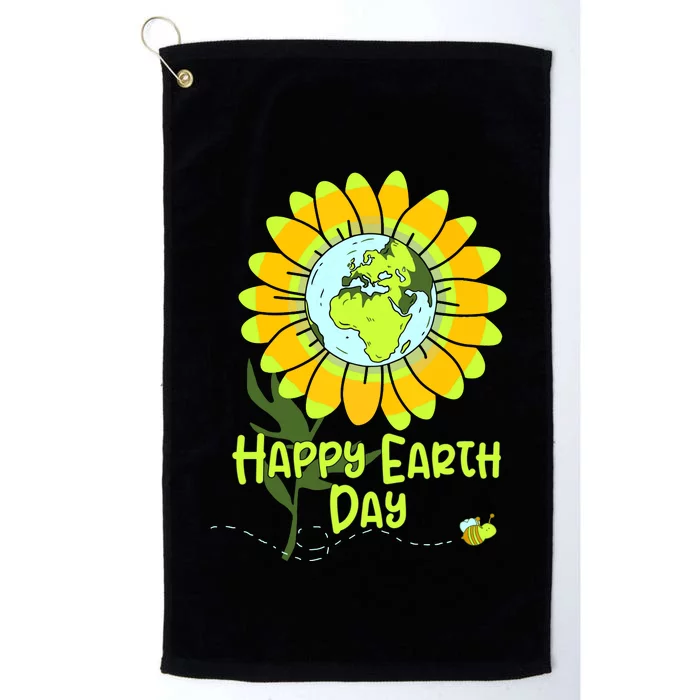 Happy Earth Day Every Day Sunflower Teachers Earth Day Platinum Collection Golf Towel