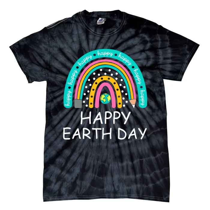 Happy Earth Day Women Teachers Student Earth Day Tie-Dye T-Shirt