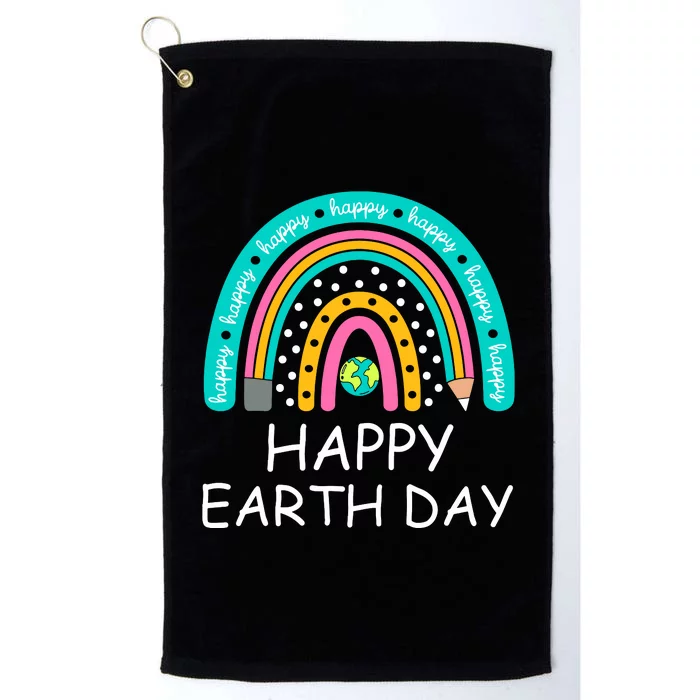 Happy Earth Day Women Teachers Student Earth Day Platinum Collection Golf Towel