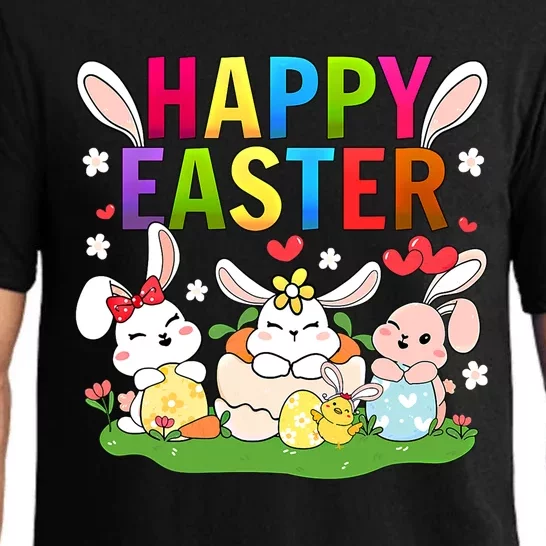 Happy Easter Day Funny Bunny Easter Eggs Easter Gift Pajama Set