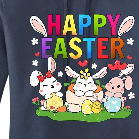 Happy Easter Day Funny Bunny Easter Eggs Easter Gift Women's Pullover Hoodie