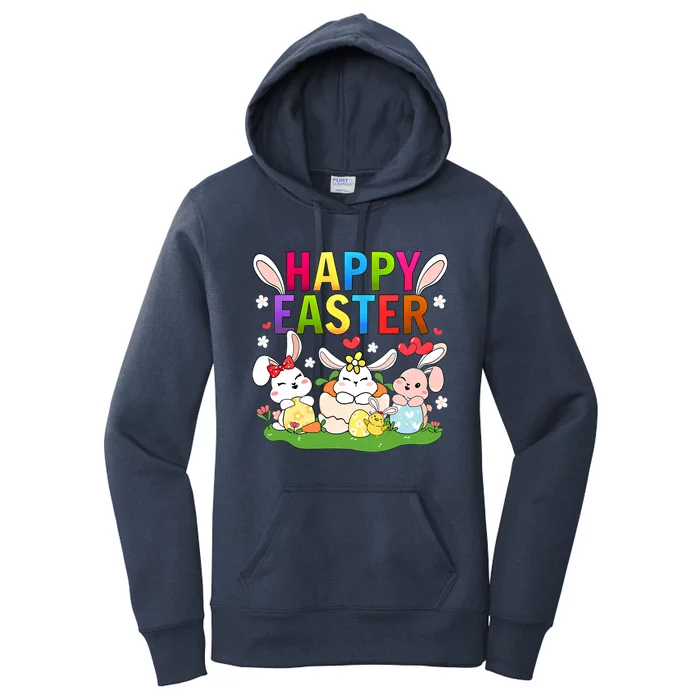 Happy Easter Day Funny Bunny Easter Eggs Easter Gift Women's Pullover Hoodie