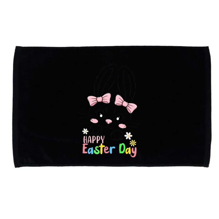 Happy Easter Day Cute Bunny Face Rabbit Bow Tie Meaningful Gift Microfiber Hand Towel