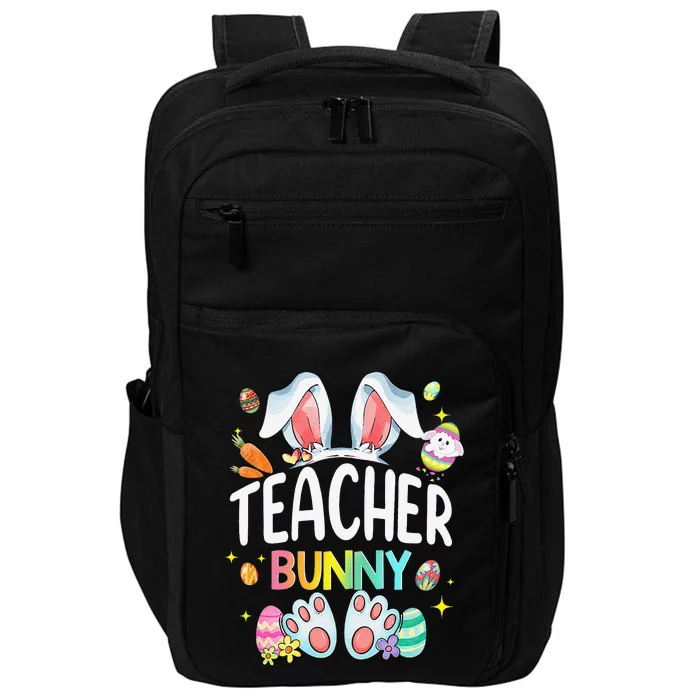 Happy Easter Day Women Teacher Bunny Impact Tech Backpack