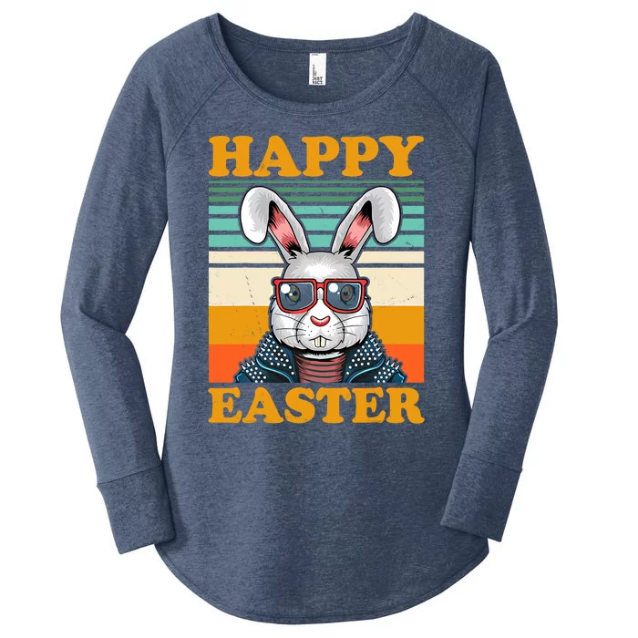 Happy Easter Day Funny Bunny Easter Gift Women's Perfect Tri Tunic Long Sleeve Shirt