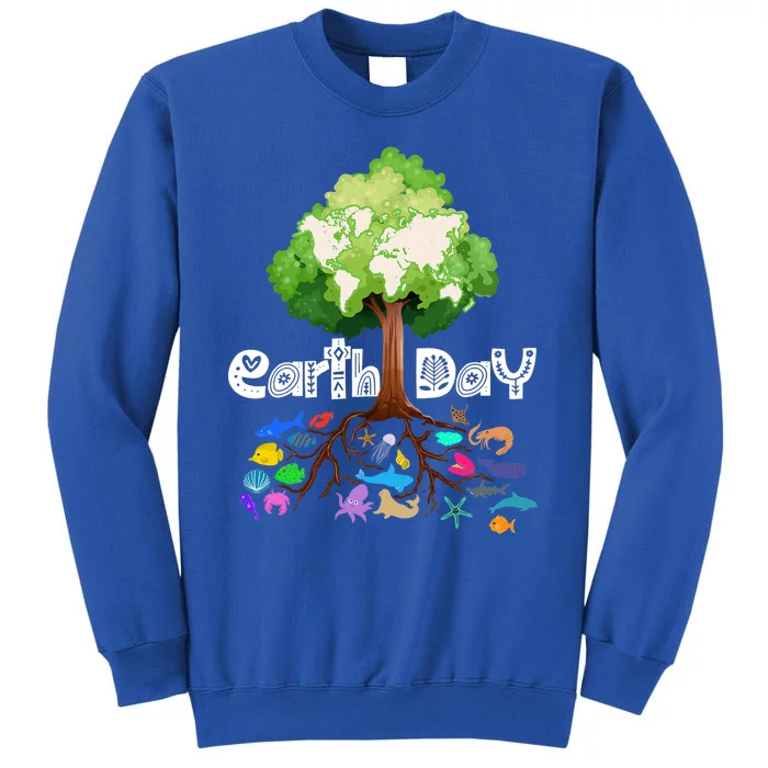 Happy Earth Day Adult Nature Animals Gift Tall Sweatshirt