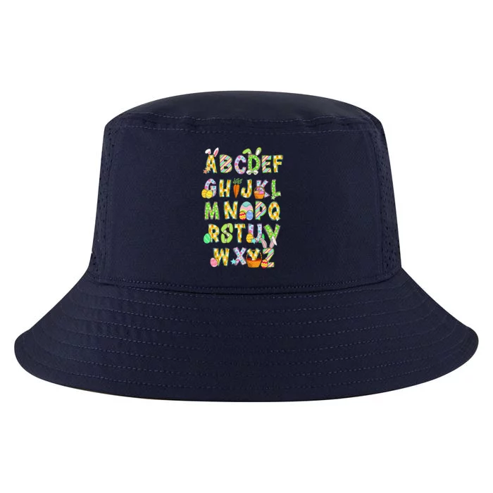 Happy Easter Day Alphabet Abcs Elemeno For Teacher Student Cool Comfort Performance Bucket Hat