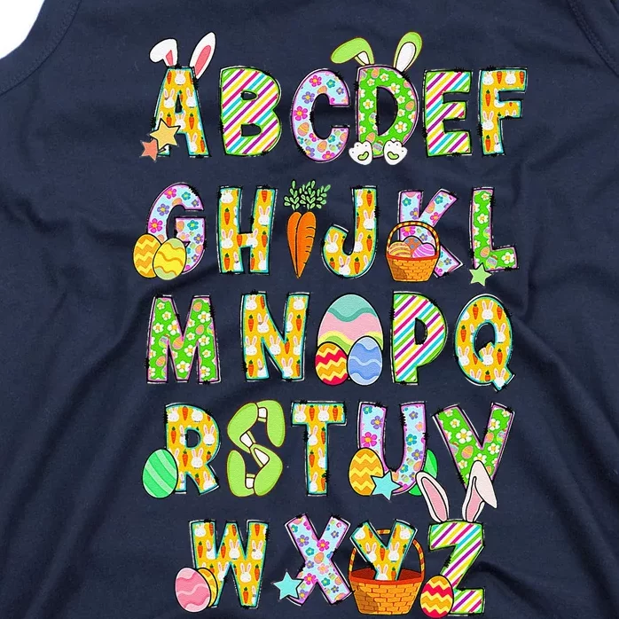 Happy Easter Day Alphabet Abcs Elemeno For Teacher Student Tank Top