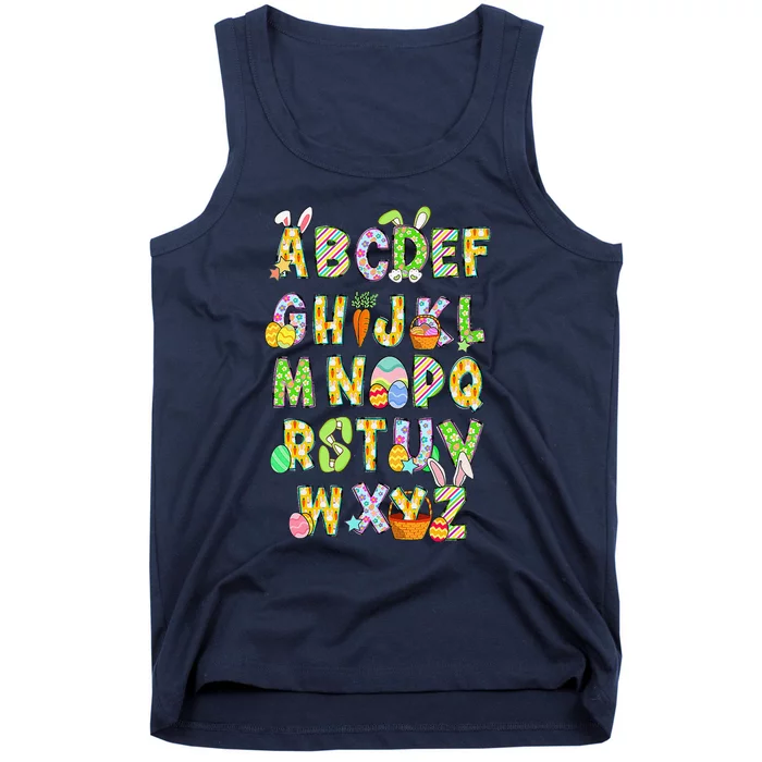 Happy Easter Day Alphabet Abcs Elemeno For Teacher Student Tank Top