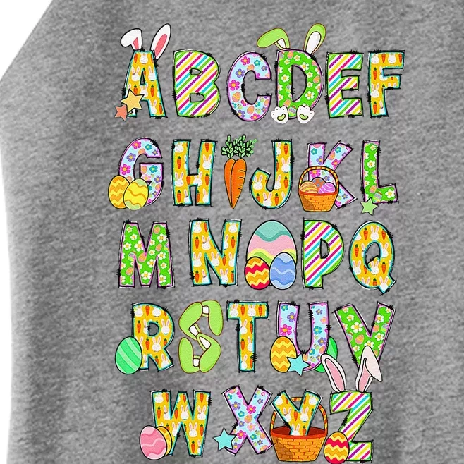 Happy Easter Day Alphabet Abcs Elemeno For Teacher Student Women’s Perfect Tri Rocker Tank