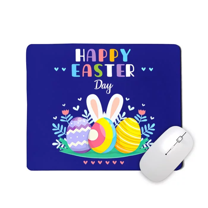 Happy Easter Day Pastel Spring Eggs Hunting Bunny Easter Gift Mousepad