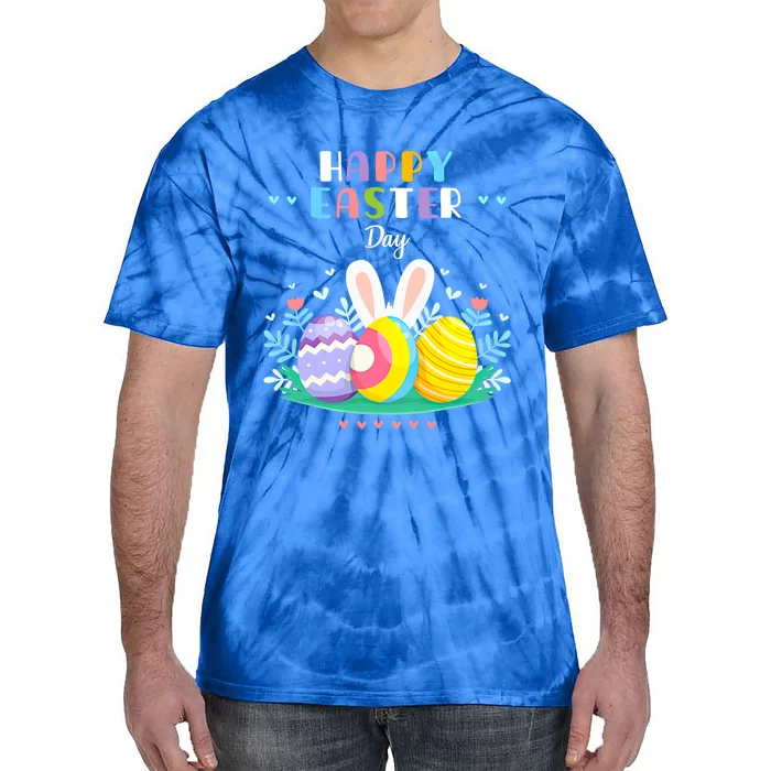 Happy Easter Day Pastel Spring Eggs Hunting Bunny Easter Gift Tie-Dye T-Shirt