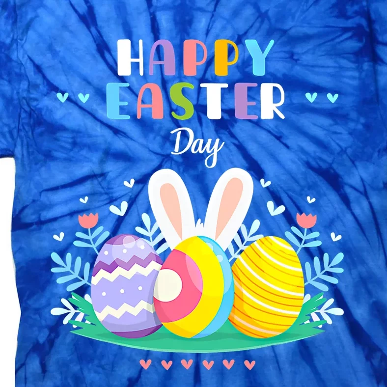 Happy Easter Day Pastel Spring Eggs Hunting Bunny Easter Gift Tie-Dye T-Shirt