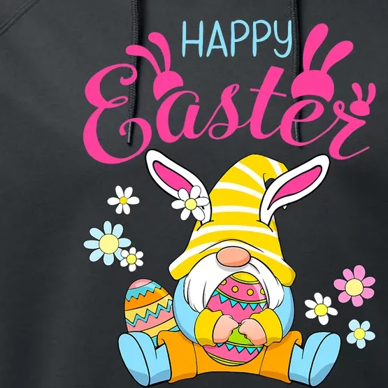 Happy Easter Day Bunny Spring Gnome Easter Egg Hunting Performance Fleece Hoodie