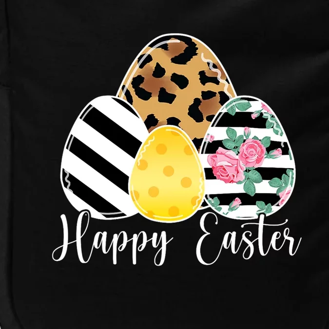 Happy Easter Day Cute Bunny With Eggs Easter Gift Impact Tech Backpack