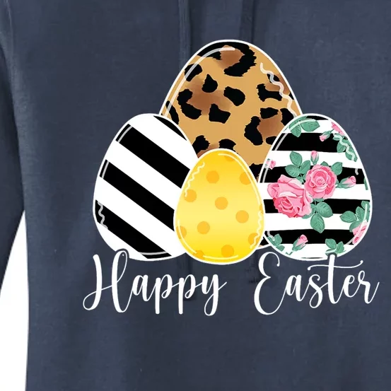 Happy Easter Day Cute Bunny With Eggs Easter Gift Women's Pullover Hoodie