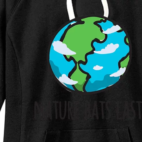 Happy Earth Day Nature Bats Last Environtal Cute Gift Women's Fleece Hoodie