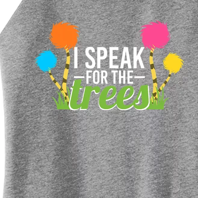 Happy Earth Day Nature Lover Design Speak For The Trees Great Gift Women’s Perfect Tri Rocker Tank