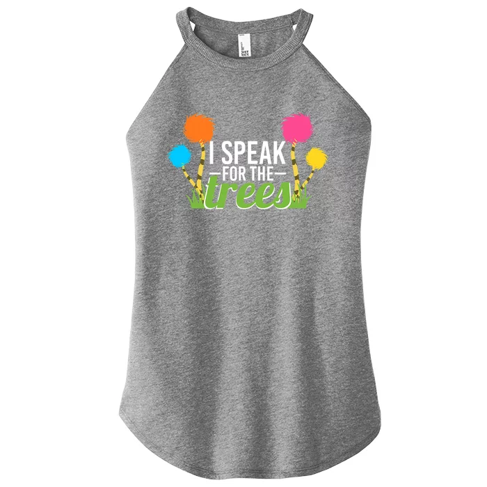 Happy Earth Day Nature Lover Design Speak For The Trees Great Gift Women’s Perfect Tri Rocker Tank